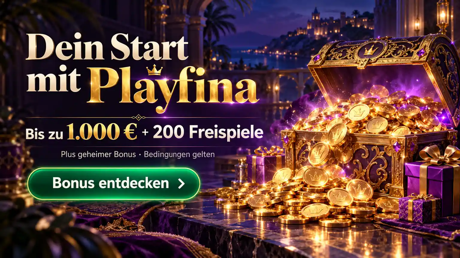 Playfina Casino Willkommensbonus und Freispiele